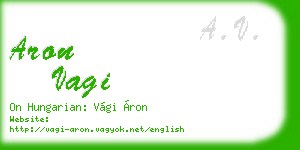 aron vagi business card