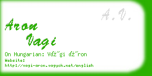 aron vagi business card